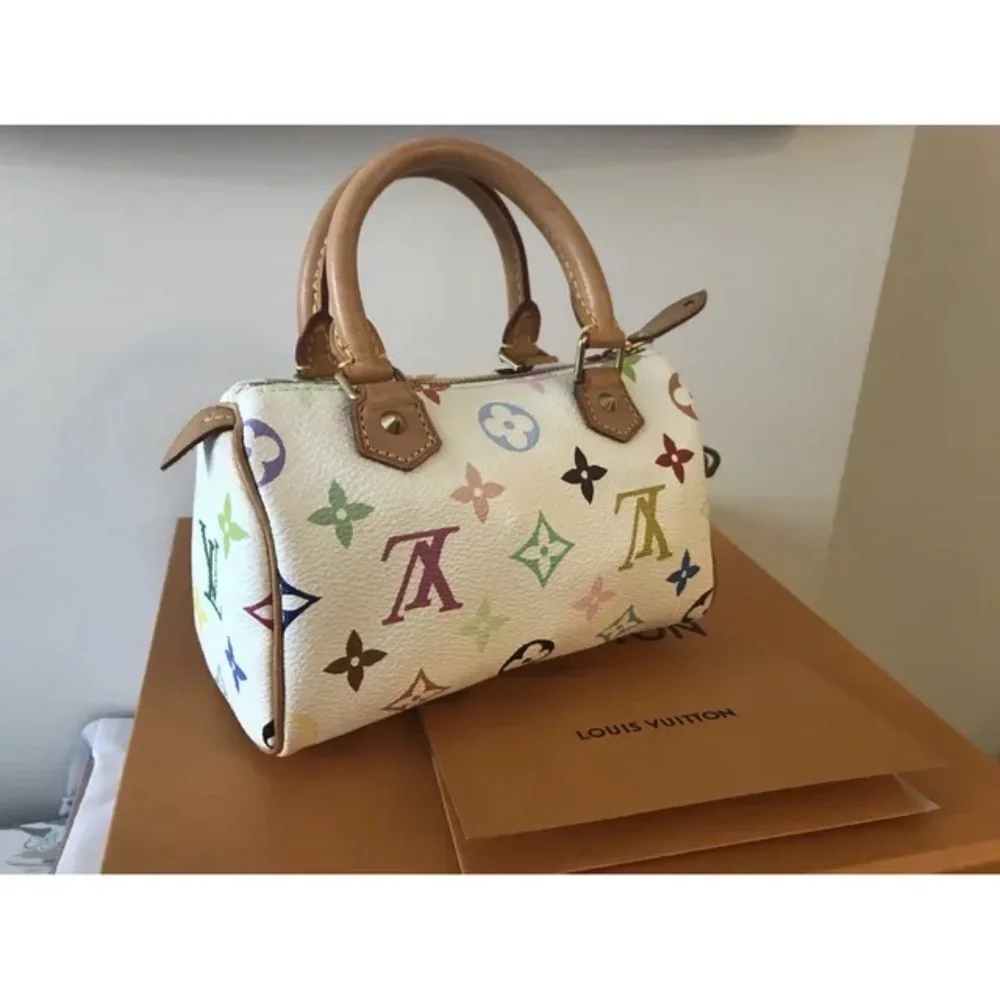 New!! Louis Vuitton White Multicolor Nano Speedy bag - Picture 3 of 16